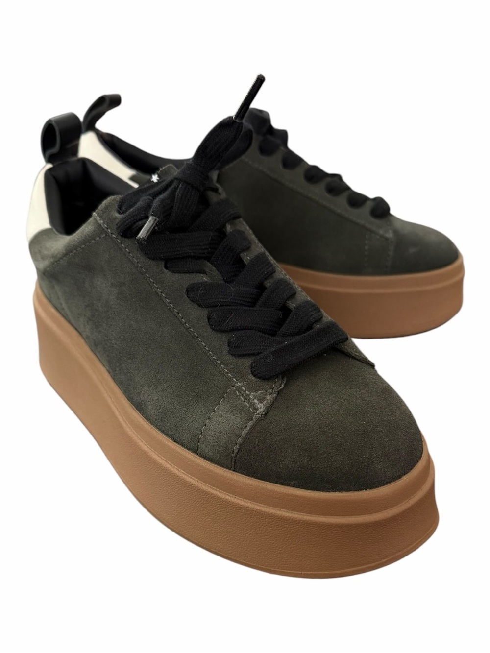 ASH Move S Suede Platform Sneakers Green Size 38 US 8